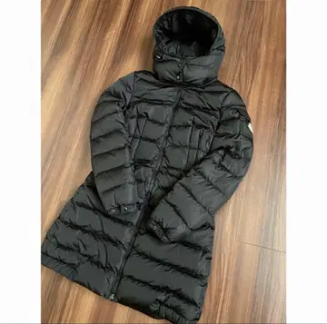 블랙 후드 부착 다운 자켓