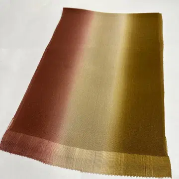 새상품 순수 실크 오비 장식 천 크레이프 원단 수제 염색 삼색 그라데이션