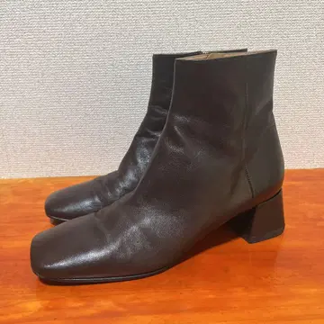 세르지오로시 가죽 숏부츠 사이드 지퍼 브라운 25cm