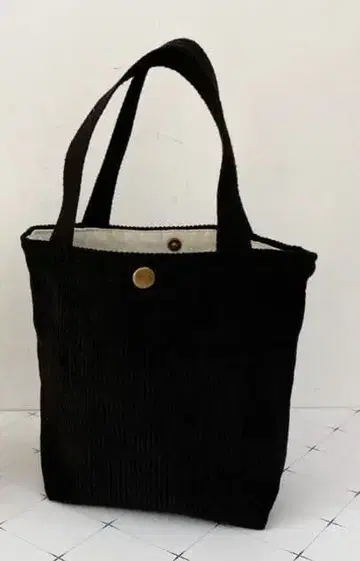 코듀로이 토트백 블랙
