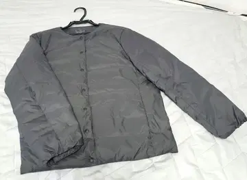 무인양품 그레이 노카라 다운 자켓 XL