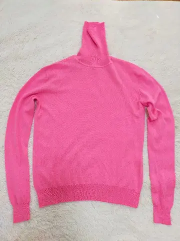 케이타 마루야마 캐시미어 혼방 코튼 터틀 니트 핑크 캐시미어