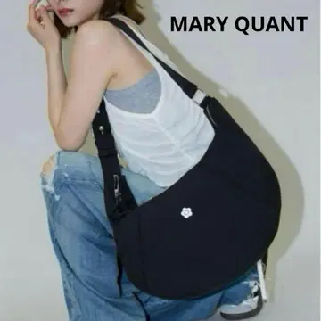 새상품 MARY QUANT x PUBLUX 콜라보 나일론 숄더백 블랙