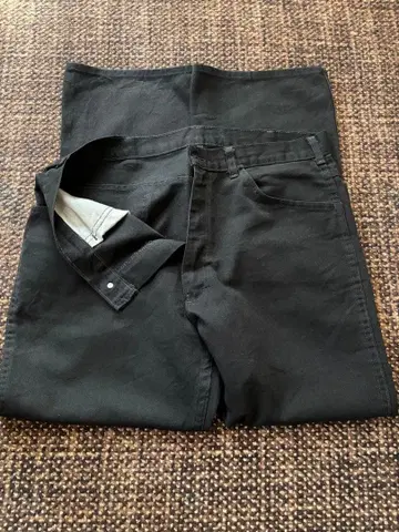 70s OSHKOSH TALON 지퍼 블랙 플레어 데님