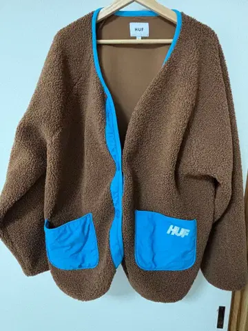 HUF 브라운 플리스 자켓