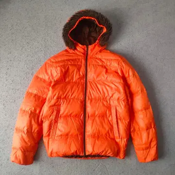 유니클로 올드 00s 퍼 y2k 오렌지