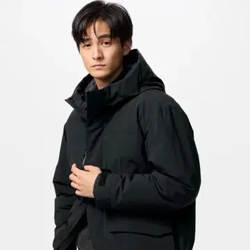 2024 하이브리드 다운 자켓 M 블랙