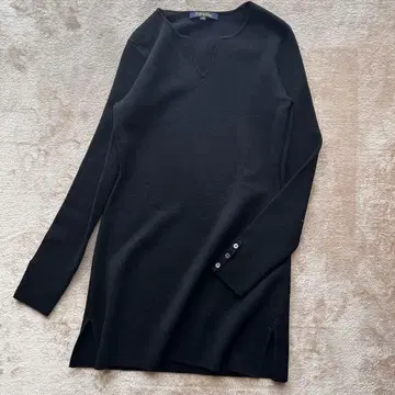 새상품급 [ 브룩스브라더스 ] 하이 게이지 울 니트 튜닉 블랙