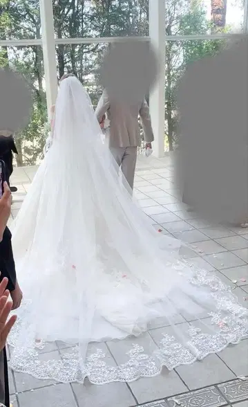 웨딩 레이스 베일(3M)