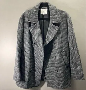 tk. 체크 무늬 더블 브레스트 자켓