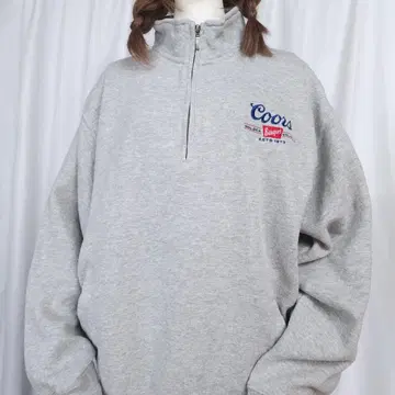used L 사이즈/coors 쿠어스 하프 지퍼 스웨트 셔츠