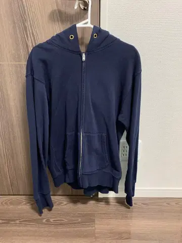 LES TIEN 네이비 풀 집업 후드티