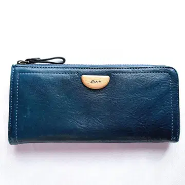 다코타 아브르 루리 네이비 L자 지퍼 슬림 지갑