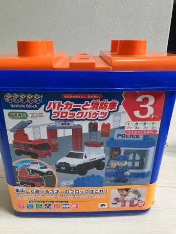 경찰차와 소방차 블록 바케트 듀플로 폴리스 바이크 세트