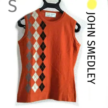 새상품급 존스메들리 니트 슬리브리스 메리노울 영국제 S