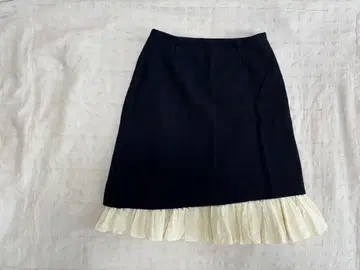 hornspun 플레어 스커트 네이비