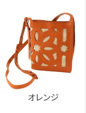 새상품 미사용 genten 그랑 컷워크 숄더백 오렌지