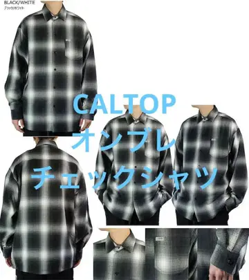 새상품급 CALTOP 칼탑 컬트 체크 셔츠 블랙