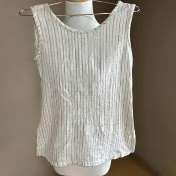 우사토 의류 스트라이프 슬리브리스 상의