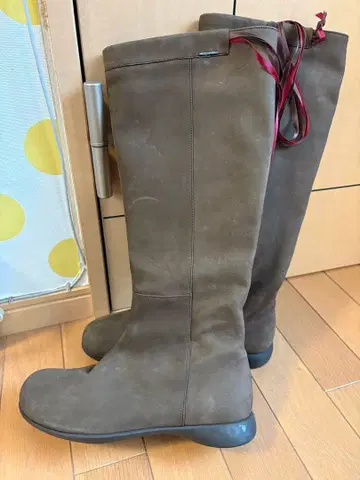 캠퍼 브라운 스웨이드 롱 부츠 38