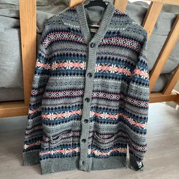 BEAUTY&YOUTH 페어아일 패턴 후드티 가디건 울 100%