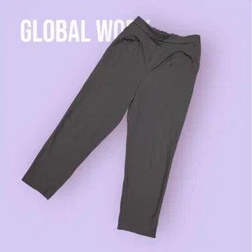 GLOBALWORK 슬랙스 L 허리밴딩 페이크 포켓 S1344