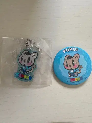 제이 고양이 FUKUI 키링 & 캔뱃지 세트