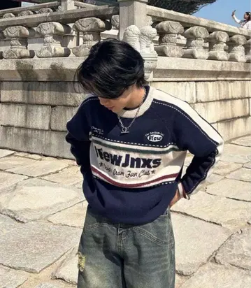 [ 정품 ] 지하인 온라인 컬러 블록 링거 니트