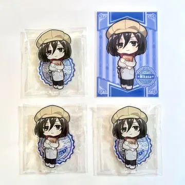 진격의 거인 이케프리 미니 캐릭터 아크릴 스탠드 특전 클리어 카드 미카사