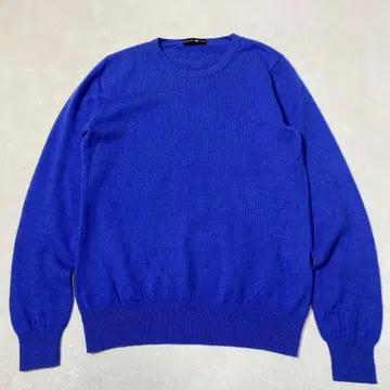 타카시마야 캐시미어 100 크루넥 니트 M 블루