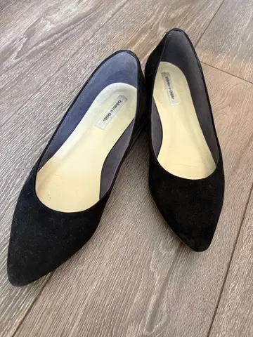 오데트 에 오딜 블랙 플랫슈즈 24cm