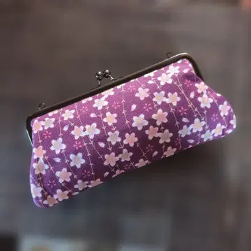 벚꽃 패턴 일본 의류용 백 보라색 핑크