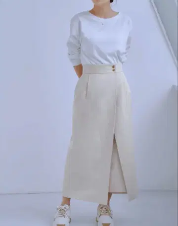 cohina 랩 디자인 하이웨스트 스커트 regular