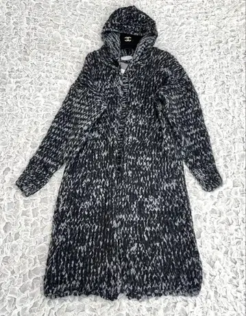 트리코 진 마르크 새상품 후드 롱 니트 가디건 정가 24200엔