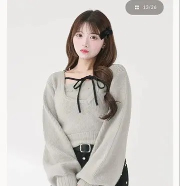 다리치 아지메 레이어드 니트탑