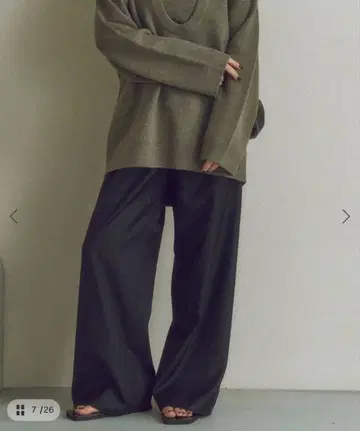 plage MY_worsted 이지 팬츠