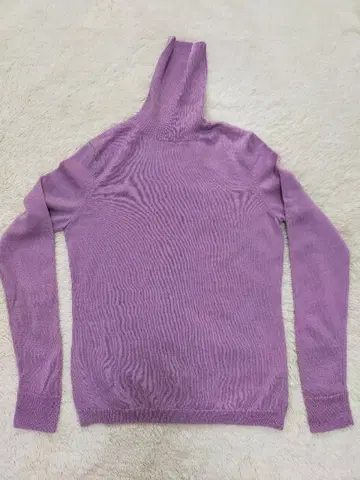 케이타 마루야마 울 100% 터틀넥 니트 퍼플