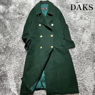 DAKS 캐시미어 골드 버튼 더블 브레스트 체스터 코트 L 상당 새상품급
