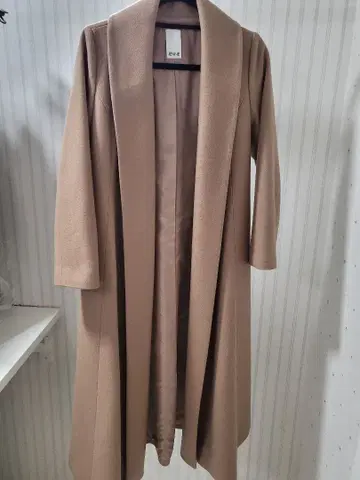 JENNE 울 롱 코트 M 베이지