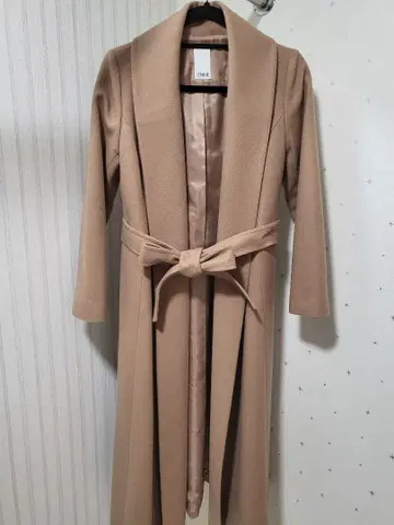 JENNE 울 롱 코트 M 베이지