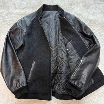 SOPHNET. 소프넷 가죽 바시티 자켓 블루종 캐시미어 M 사이즈