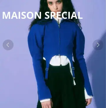 가격 대폭 인하 MAISON SPECIAL 볼륨 슬리브 크롭 니트