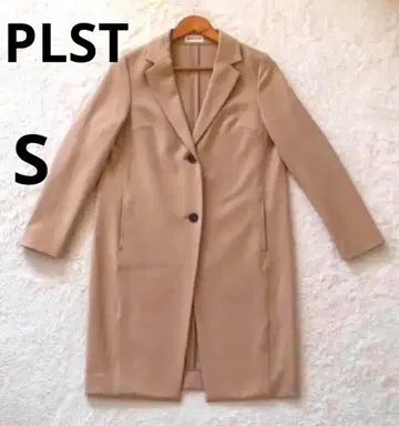 PLST 플라스테 베이지 싱글 버튼 롱 코트 자켓 S
