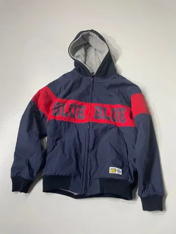 BLUE BLUE 러셀 후드 부착 점퍼 네이비/레드