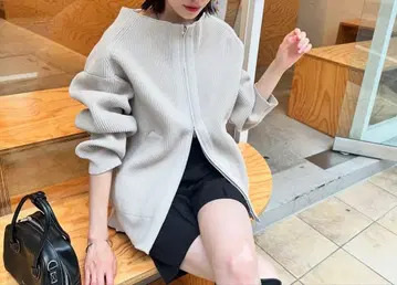 [ mystic ] 보틀넥 zip 니트