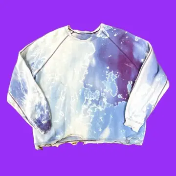 리메이크 데미지 블리치 맨투맨 구제 의류