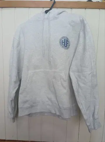 HUF 그레이 후드 부착 후드티