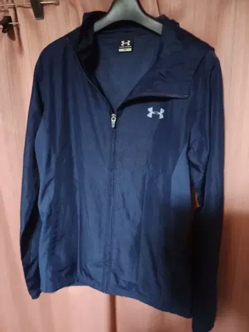 언더아머 나일론 자켓 후드티 MD 네이비