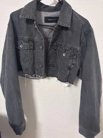 JEANASIS 그레이 크롭 데님 자켓