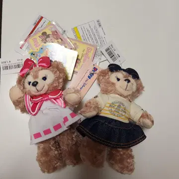 더피와 프렌즈 봉제 인형 2체 세트